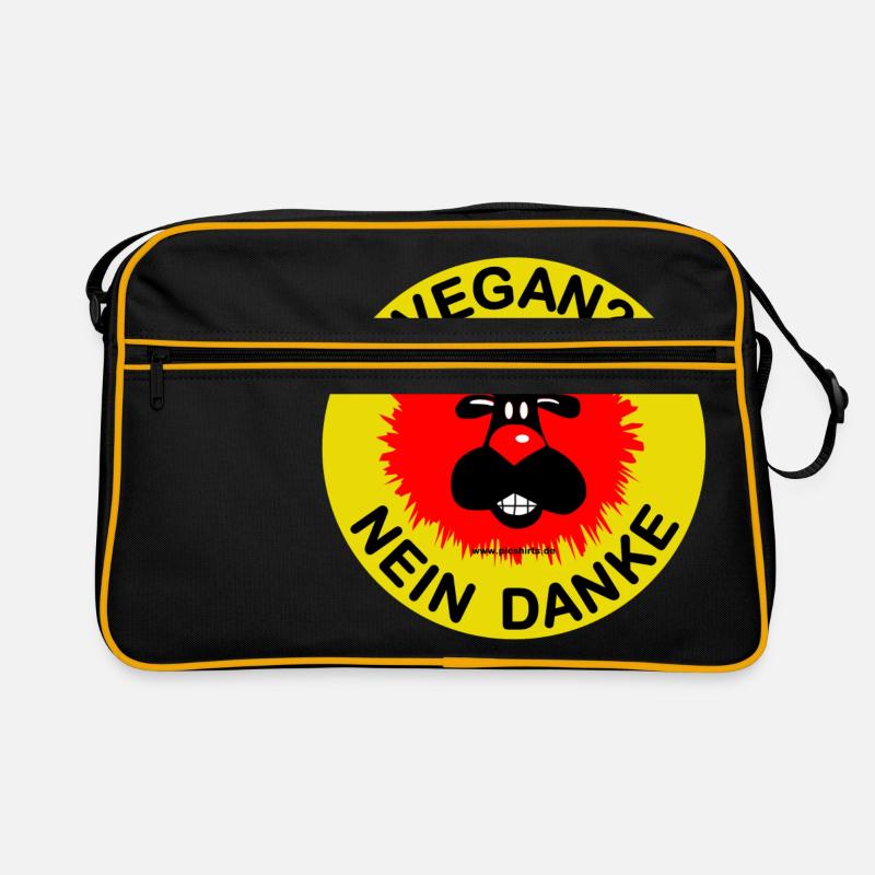 Vegan? Nein Danke - Retro Tasche - Schwarz/Gold