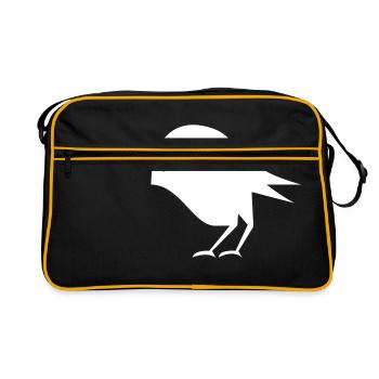 Image d’oiseau - Sac Retro - noir/or - Devant