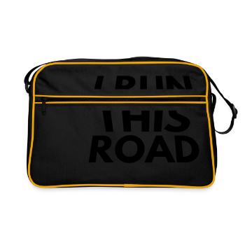 je cours cette route - Sac Retro - noir/or - Devant