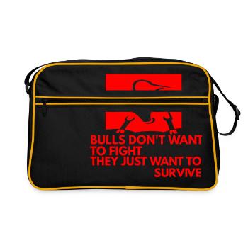 Against bullfighting animal rights activists - Retro Bag - black/gold - Front