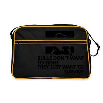 Animal rights activist bullfighting - Retro Bag - black/gold - Front