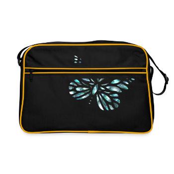 Papillon diamants - Sac Retro - noir/or - Devant