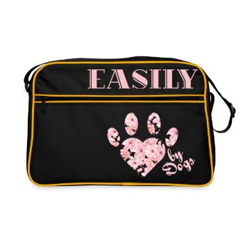 Facilement distrait par les chiens et les tissus - Sac Retro - noir/or - Devant