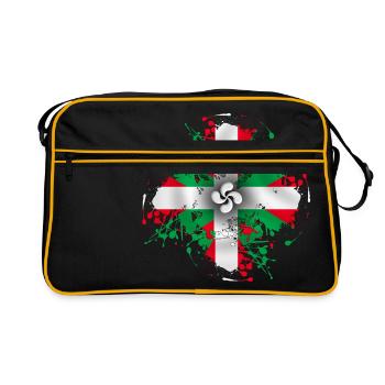 Ddrapeau Basque - Ikurriña - Sac Retro - noir/or - Devant