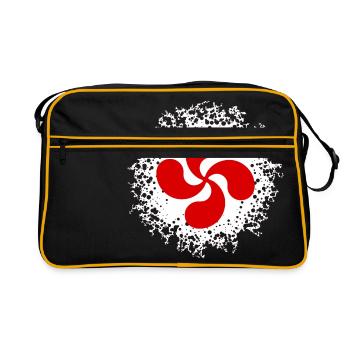 croix basque design 85 - Sac Retro - noir/or - Devant