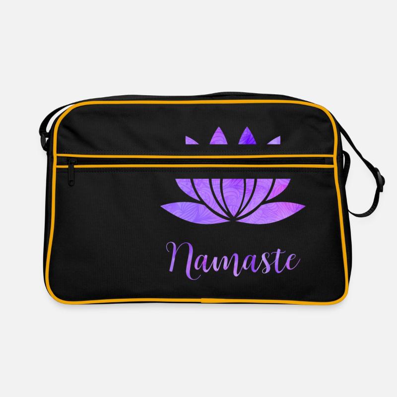 Namaste - Retro Tasche - Schwarz/Gold