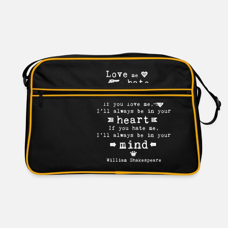 Shakespeare Love Me Or Hate Me Retro Tasche
