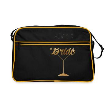 team_bride_gold_ - Retro Bag - black/gold - Front