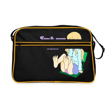 Suck my toes - Retro Bag - black/gold - Front