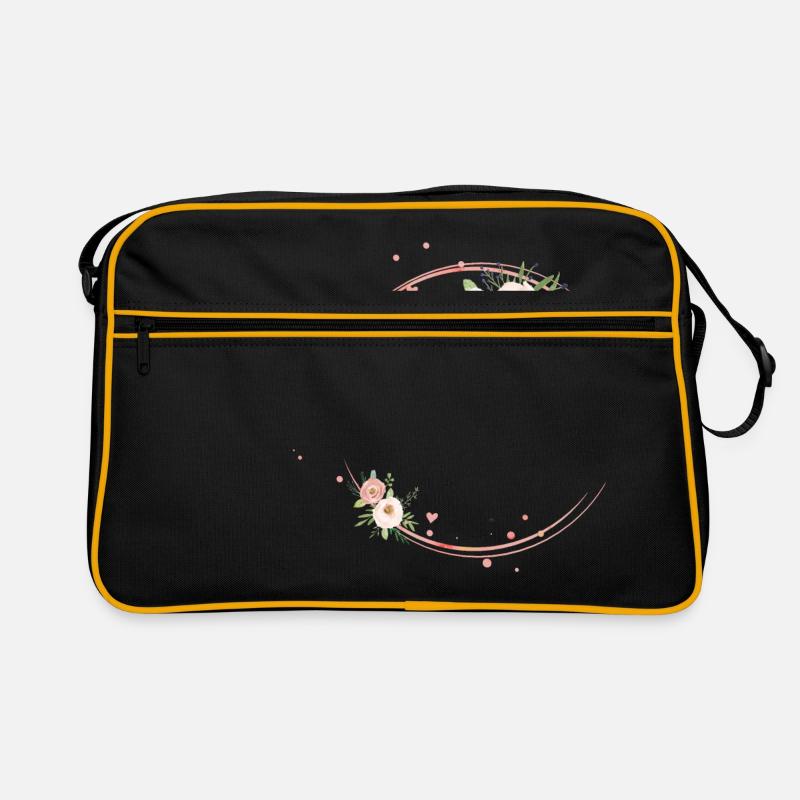 flower circle Retro Tasche