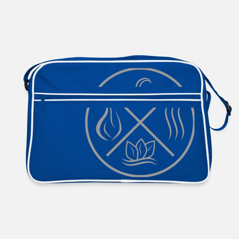 Les 4 éléments - feu, eau, terre, air Sac Retro