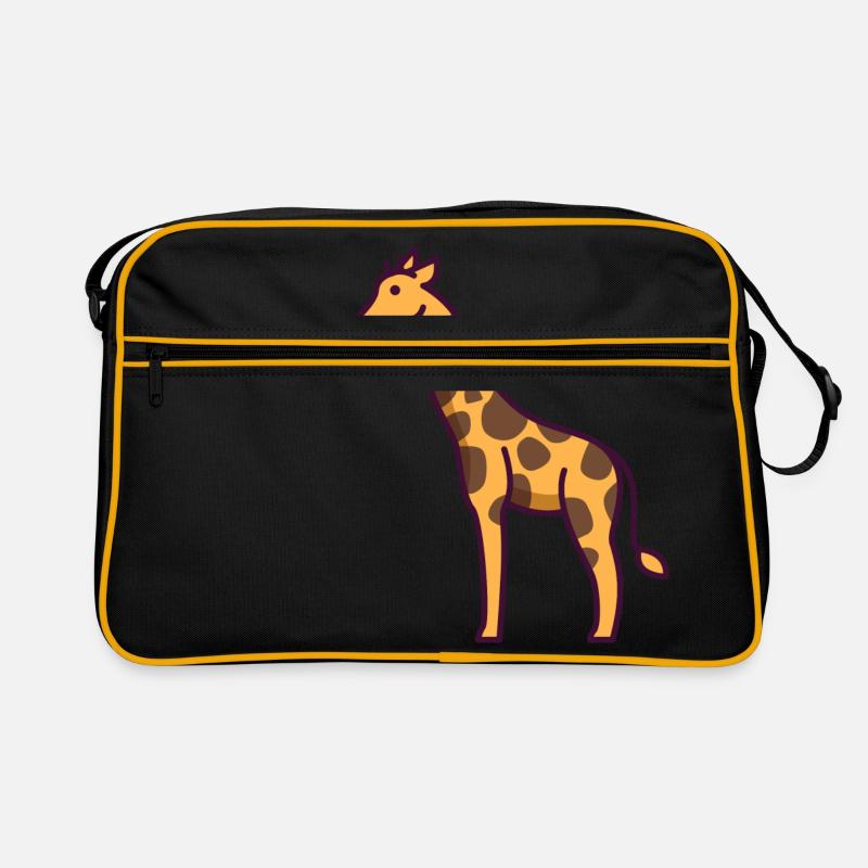 Giraffe - Retro Tasche - Schwarz/Gold