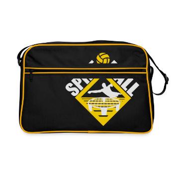 Spikeball Roundnet Rashball Slammo Slam - Retro Tasche - Schwarz/Gold - Vorne