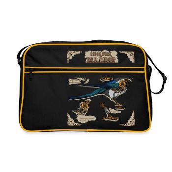 Steampunk Clockwork Magpie - Retro Bag - black/gold - Front