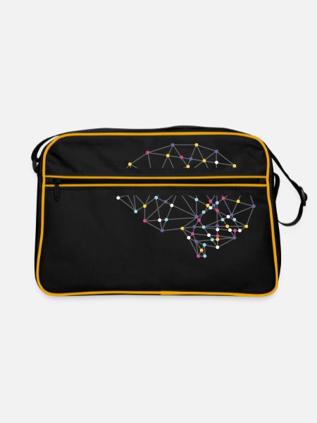 Tee-shirt intelligent pour les gens intelligents - Sac Retro - noir/or - Devant