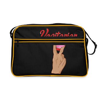 Chemise humoristique adulte drôle vagin pour les - Sac Retro - noir/or - Devant