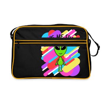 Donnez-moi de l'espace T-shirt coloré Design - Sac Retro - noir/or - Devant