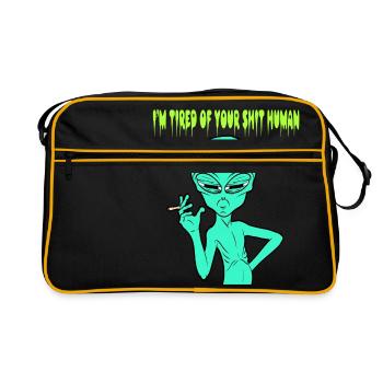 Je suis fatigué de votre merde Conception de - Sac Retro - noir/or - Devant