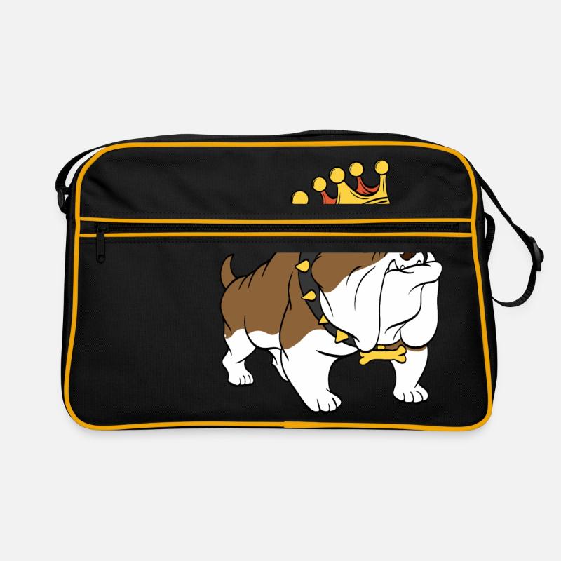 Couroné mignon adorable chien pour les amoureux Sac Retro