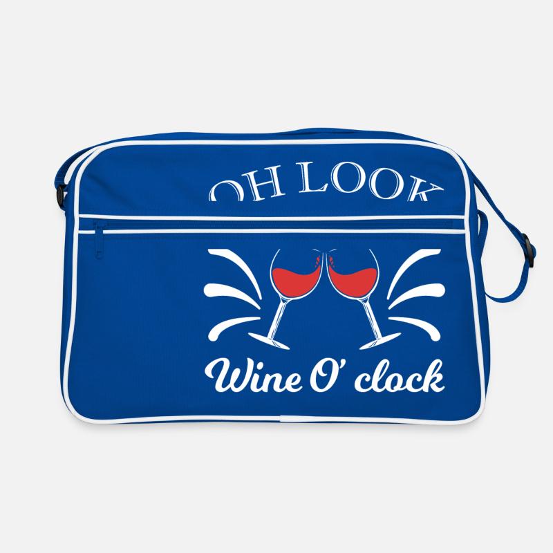 Oh Look It's Wine O'clock Tee For Alcoholic Retro Bag
