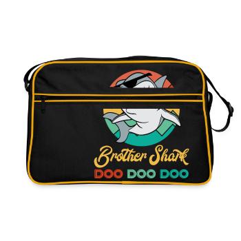 Brother Shark Doo Doo DooFor Shark Fans Here's A - Retro Bag - black/gold - Front