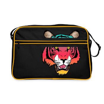Êtes-vous un fan des animaux de la vie sauvage? - Sac Retro - noir/or - Devant