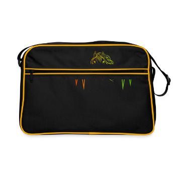 Heartbeat ECG is a brand new concept of chevaux - Sac Retro - noir/or - Devant