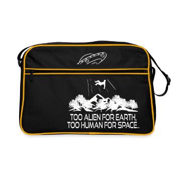 Trop étranger pour la terre Trop humain pour - Sac Retro - noir/or - Devant