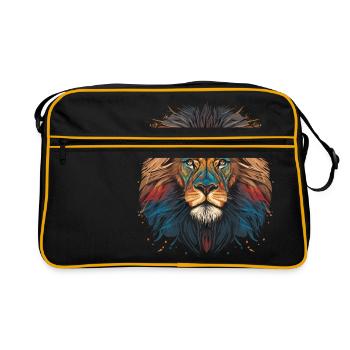 Safari Lion Head - Sac Retro - noir/or - Devant