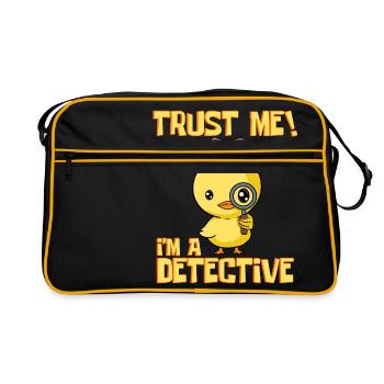 Crime Investigation Investigator Detective Design - Retro Bag - black/gold - Front