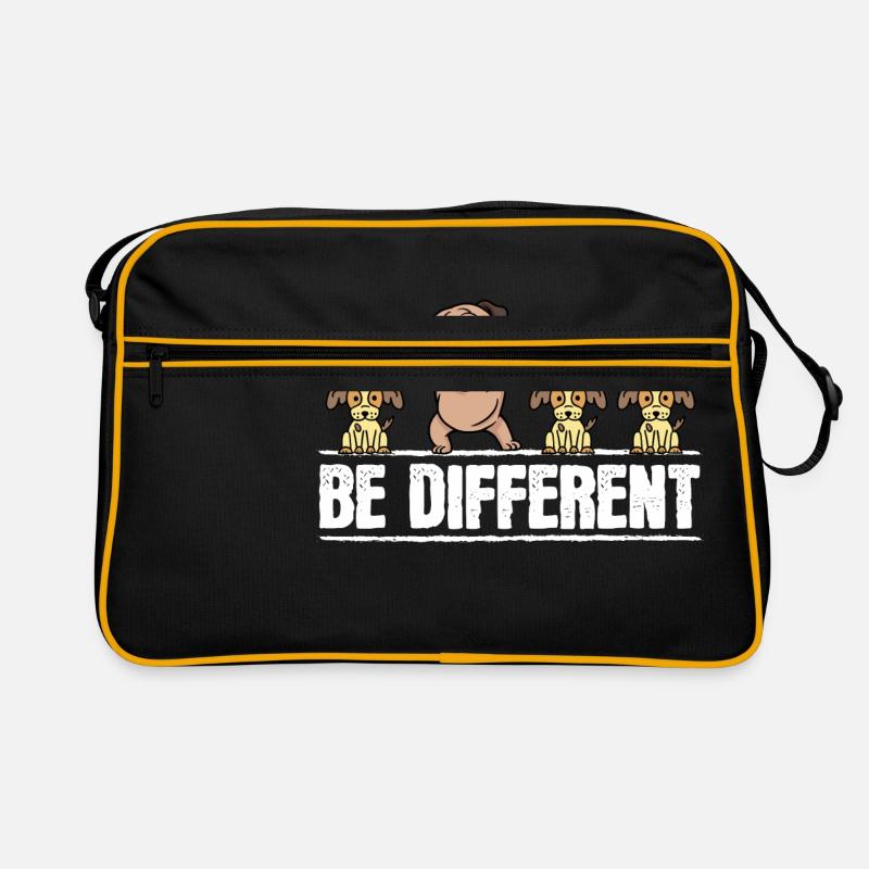 Sei anders Tier Pfoten Hunde Design für Pfote Retro Tasche