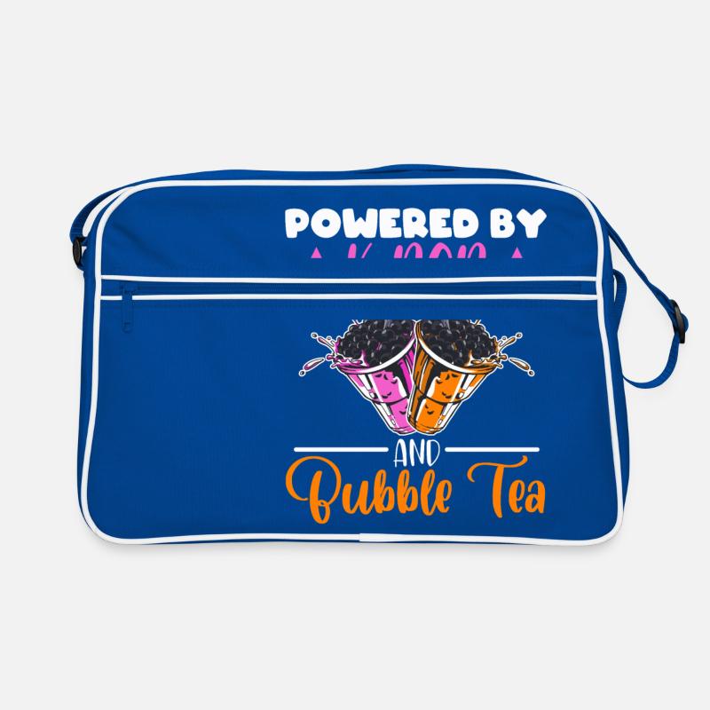 Powered By K-pop And Bubble Tea Simple Music Top Retro Tasche