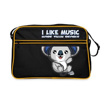 Nature Animals Headphones Sounds Music Collection - Retro Bag - black/gold - Front