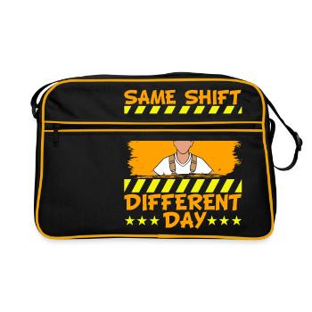 Construction Supervisor Carpentry Profession Same - Retro Tasche - Schwarz/Gold - Vorne