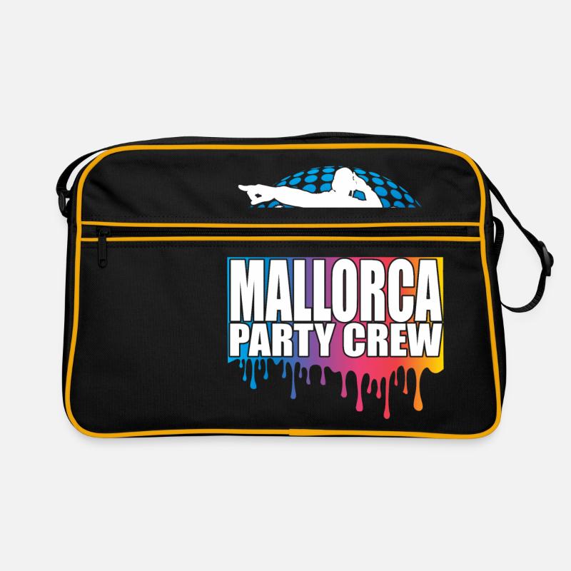 Mallorca Party Crew Nachtleben Tee für Alkoholiker Retro Tasche