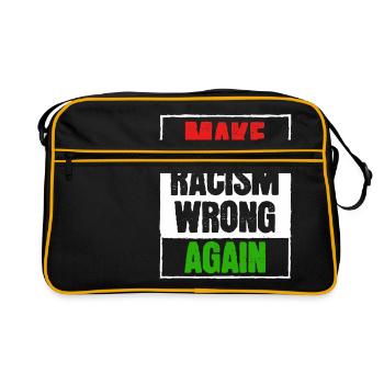 "Make racism once more" T-shirt concept - Sac Retro - noir/or - Devant