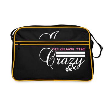 Nice Running Tee For Runners With Saying "I Run - Retro Bag - black/gold - Front