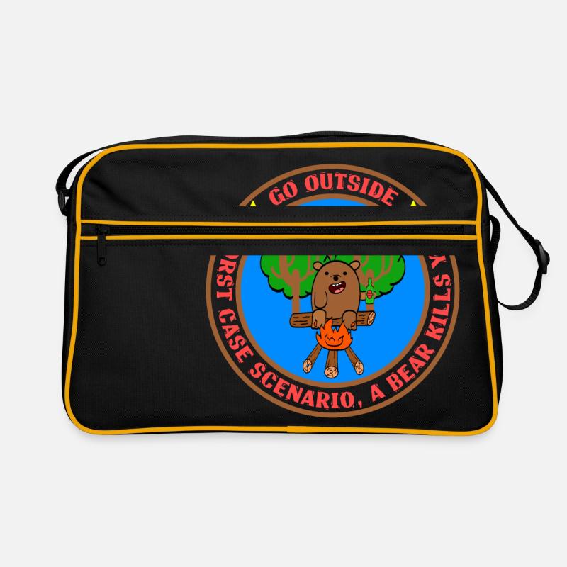 Go Outside Worst Case Scenario A Bear Kills You Retro Bag