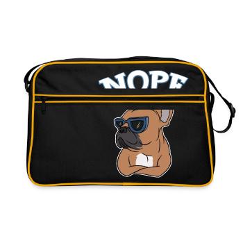 Nein. Pfoten Tier Hund Design für Pfotenbesitzer Krallen - Retro Tasche - Schwarz/Gold - Vorne