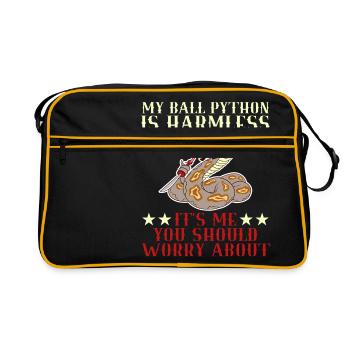 Wild Animals King Cobra Phyton Is Harmless It's - Retro Bag - black/gold - Front