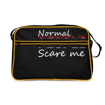 Les gens normaux me font peur Sarcastic Mock - Sac Retro - noir/or - Devant