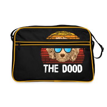 Das Dood Paws Tier Hund Design für Pfotenbesitzer - Retro Tasche - Schwarz/Gold - Vorne