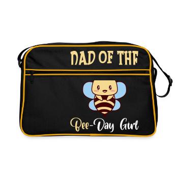 Celebration Candle Birthday Cake T-shirt Design - Retro Bag - black/gold - Front