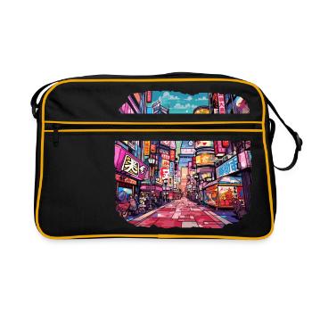 China - Retro Tasche - Schwarz/Gold - Vorne