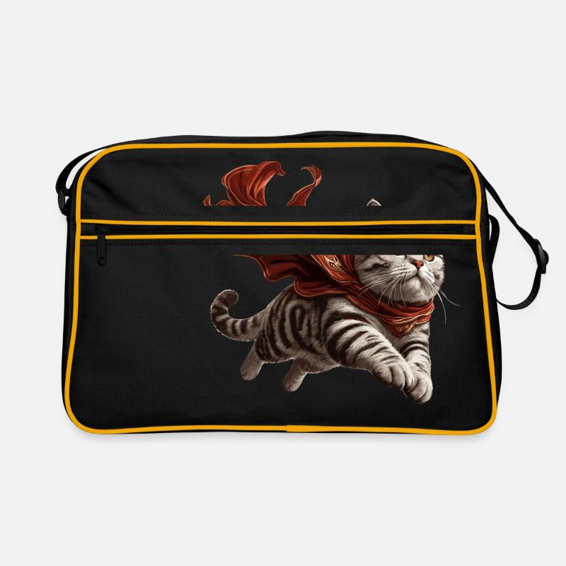 Super Katze Britisch Kurzhaar BKH getigert Retro Tasche