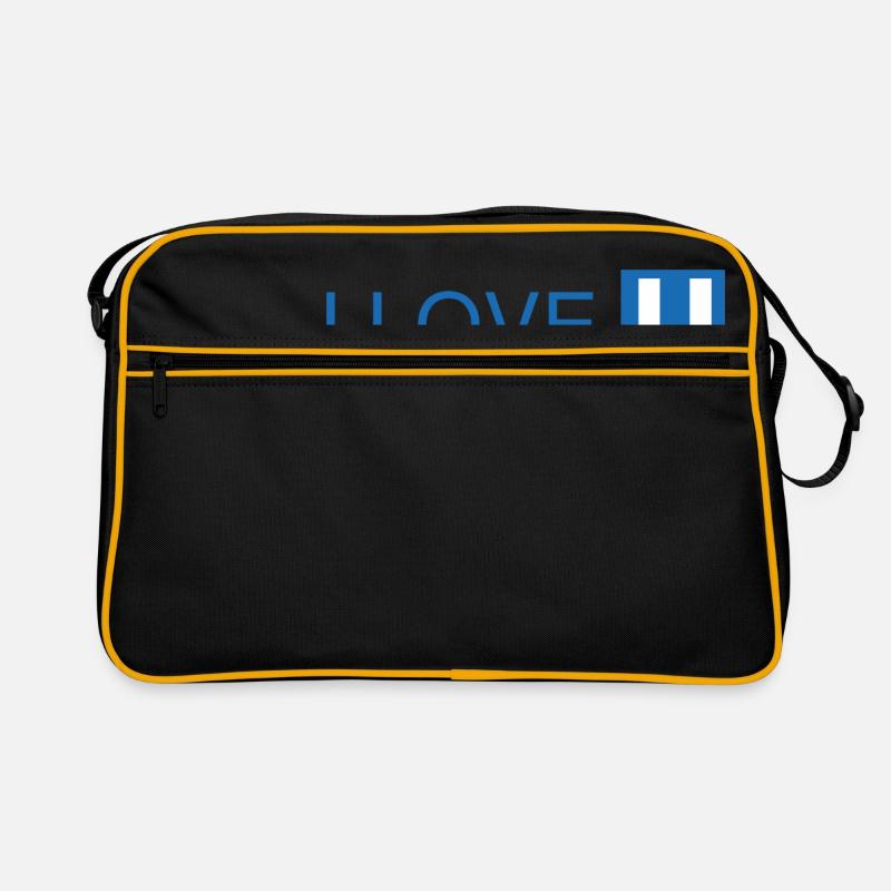 I Love U-Bahn Blau Geschenkidee Retro Tasche