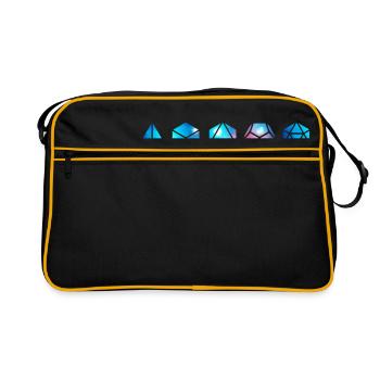 Platonic solids, building blocks of life, elements - Retro Bag - black/gold - Front