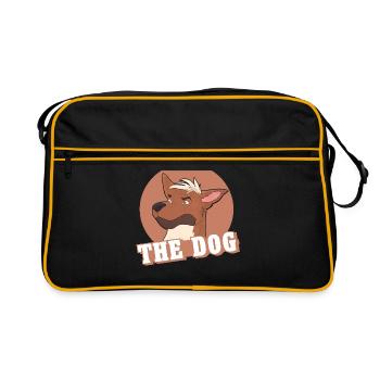 Der Hund - Retro Tasche - Schwarz/Gold - Vorne