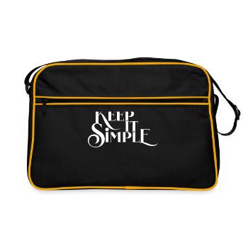 Keep it simple - Retro Bag - black/gold - Front