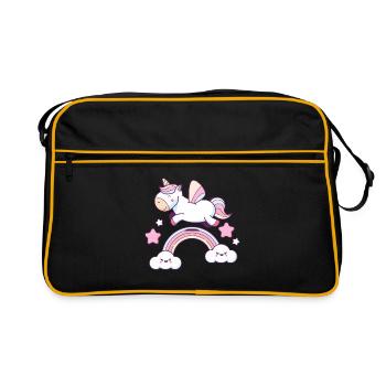 Illustration Celka Licorne v1 - Sac Retro - noir/or - Devant